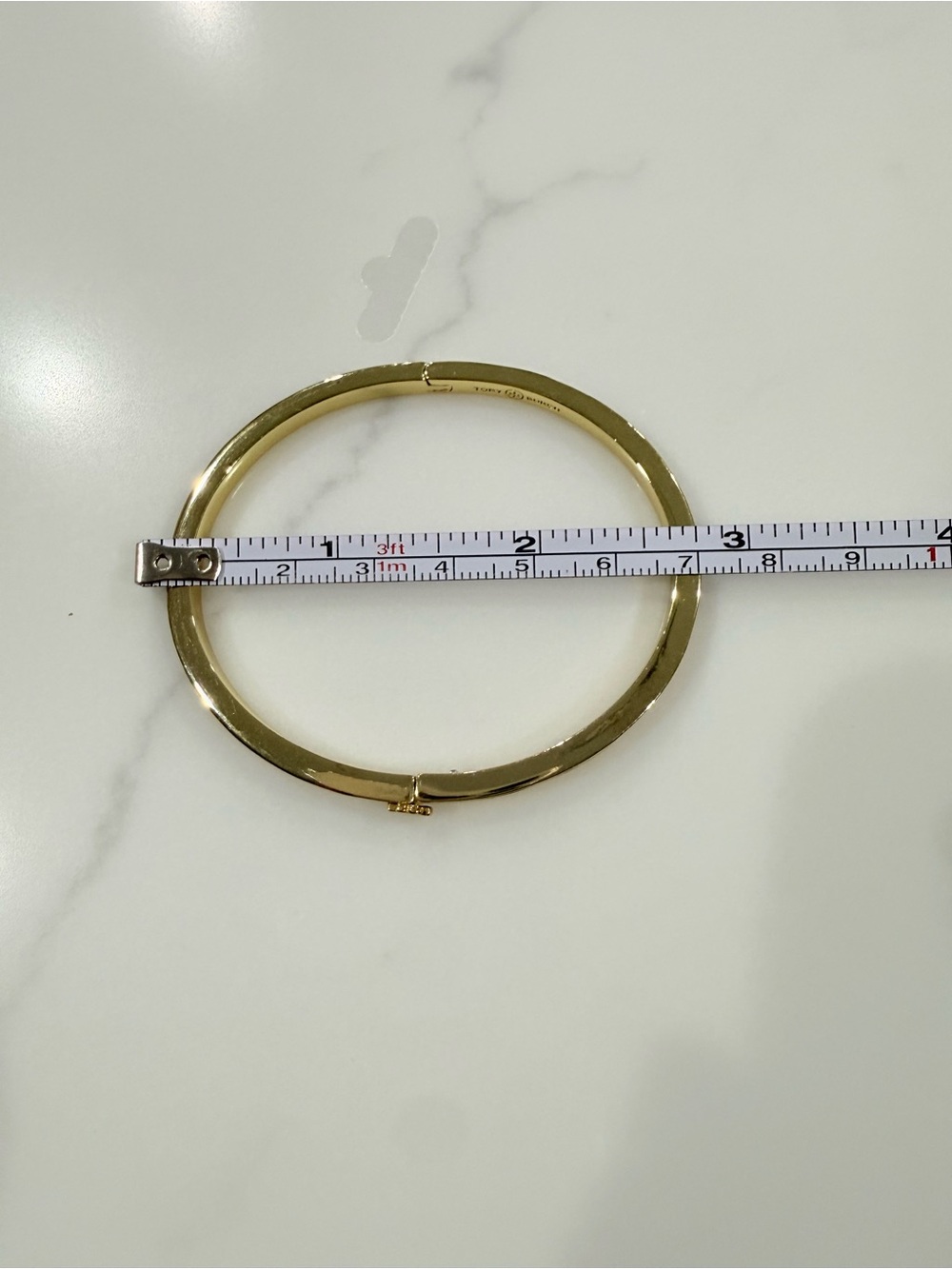 Tory Burch designer black gold enamel gold bracelet elegant contemporary jewelry - Picture 2 of 4